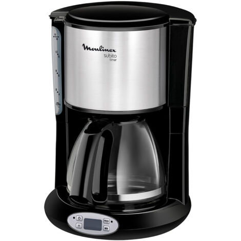 MOULINEX Subito Cafetière filtre, 1,25 L, 10 à 15 tasses de café, Programmable 24 h, Système anti-gouttes FG362810 (1/7)