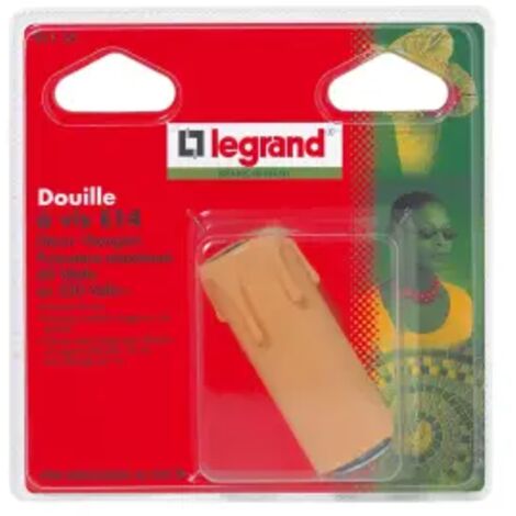 Legrand – Fourreau en cire patinée pour douille E14 – H 65 mm – Puissance 60 W – Tension 230 V – Fixation acier zingué (1/3)