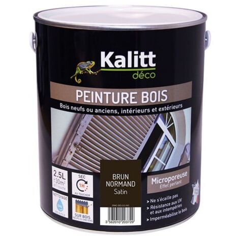 KALITT DECO Peinture Bois satin - 2,5 L - Brun normand (1/2)