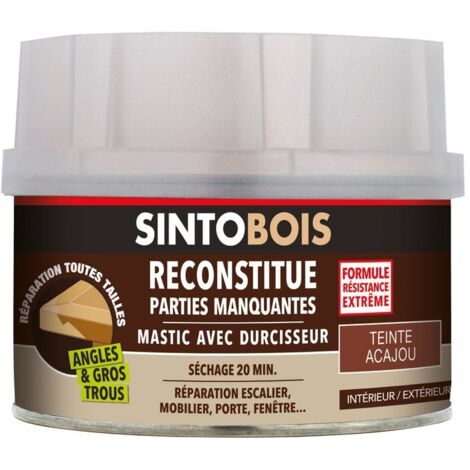 Mastic à bois - SINTOBOIS - Boîte 170 ml - Acajou - Marron - Réparation meuble