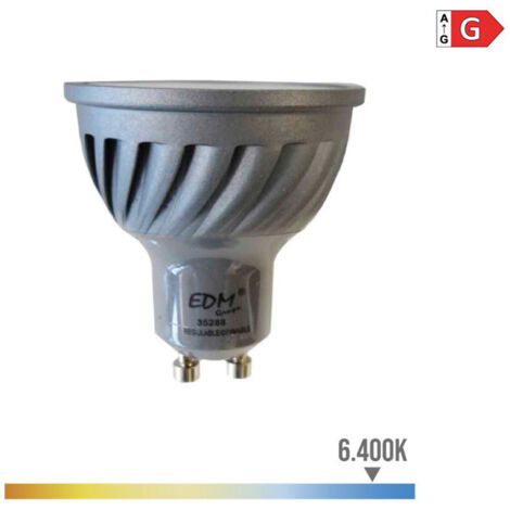 Spot LED Dimmable GU10 6W Dicroïque équivalent à 45W - Blanc du Jour 6400K - 35288 (1/3)
