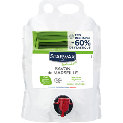 Savon de Marseille liquide sans huile de palme 3L STARWAX SOLUVERT (1/7)