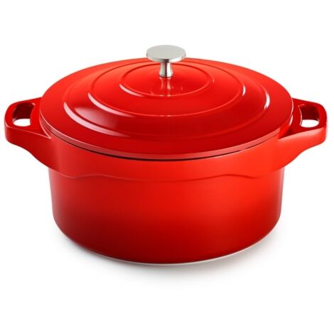 Cocotte ronde 28cm fonte d'aluminium + couvercle alu gamme Magma Pradel PCUI003003 (1/2)