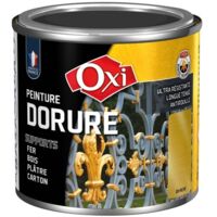 Peinture antirouille brillante dorure or riche 125 ml – Fort pouvoir couvrant 10 m²/L/couche – Application intérieure et extérieure – Durieu