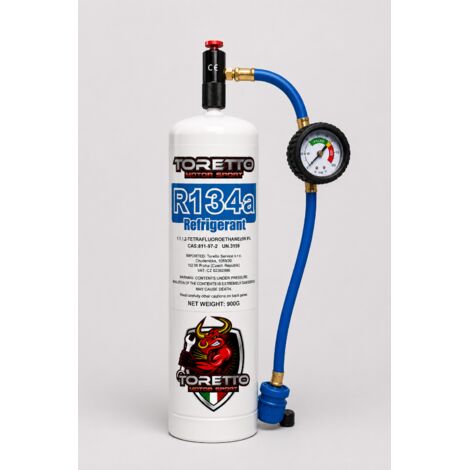 R134a 900g kit recharge climatisation auto avec raccord rapide Quick Connect