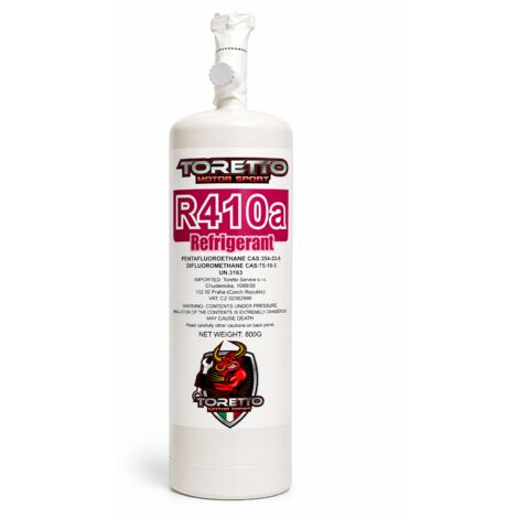 R410A gaz réfrigérant 800g bouteille recharge climatisation