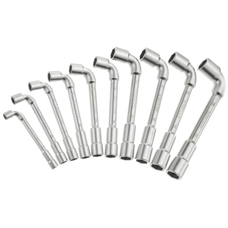 Stanley – Clé à pipe débouchée 6x6 pans – Jeu de 10 pièces – Pour espaces confinés – Matériaux résistants pour professionnels (1/3)
