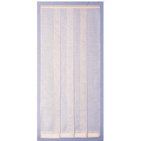 Rideau de porte moustiquaire beige 100 x 220 cm – Polyester avec lest rigide – Protection contre les insectes – Laisse passer la lumière – Morel