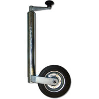 Wiltec Roue Jockey pour remorque – 600 x 250 x 50 mm – DM 48 mm – capacité max. 362 kg – En acier galvanisé et caoutchouc – Béquille Camping car Caravane