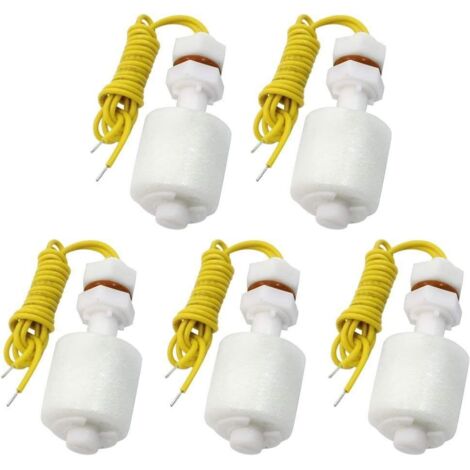 5pcs capteur de Niveau de Liquide DC100V Poisson Flotteur Interrupteur à Eau, PP en Plastique, 52mm (1/5)