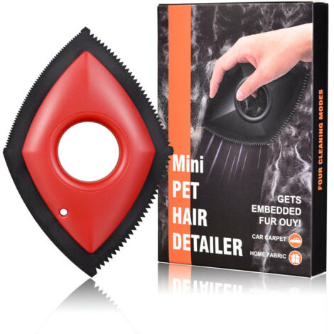 Brosse anti-poils et carde pour chien Brosse Anti Poil pour Animaux de Compagnie – Peigne Attrape Poils pour Chiens et Chats – Enlève & Ramasse Les Poils Facilement (Rouge ) (1/5)
