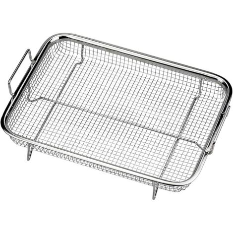 Panier de barbecue, plaque de cuisson en acier inoxydable, plaque de barbecue extérieure, 30  22  5.5cm (1/5)