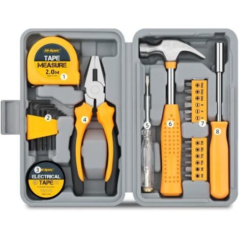 Kit d'outils à main universel de 24 pièces pour la maison, pince de tournevis de clé hexagonale intérieure de matériel (1/5)