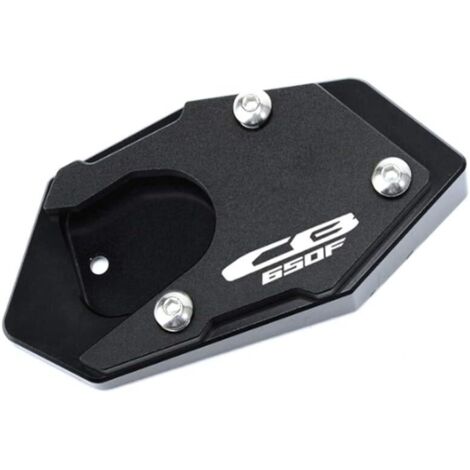 Tampon de plaque d’extension de support de pied de moto pour agrandisseur latéral de support de pied Compatible avec HONDA CB650F CBR650F 14-19 (CB650F, noir) (1/5)