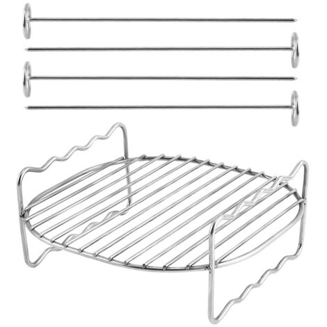Barbecue portable en acier inoxydable en plein air, grille de barbecue, charbon de bois barbecue, 19 19 7cm (1/5)