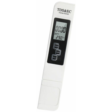 Testeur pH Mètre électronique, TDS&EC Mètre Température, 3 en 1 Testeur de qualité de l'eau avec Écran LCD, Auto-Calibration, Test pour Piscine, Aquarium, Laboratoire,etc. (1/5)