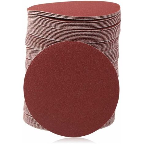 Lot de 50 disques abrasifs de 7,5 cm - Grain 240 - Disques de ponçage à crochet et boucle pour perceuse, meuleuse, outils rotatifs, sans trou (1/5)