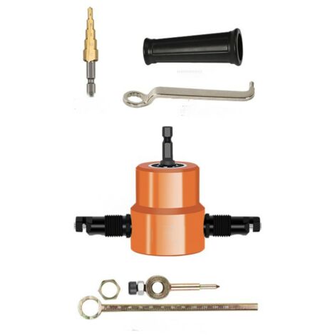 Kit métallique de porte - outils électriques de 5 pièces, porte - outils à double tête pour forets, pour outils de poinçonnage (1/5)