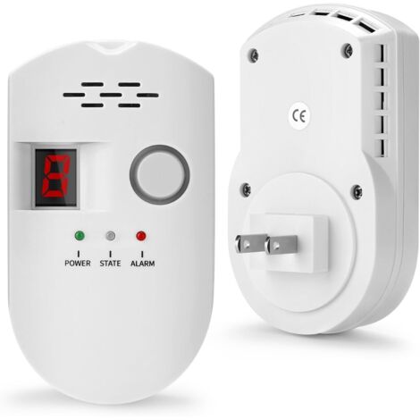 Natural Gas Leak Detector, Plug-in Propane Natural Gas Detector for Home Kitchen RV, Combustible & Explosive Gas Alarm for LPG, LNG, Methane (1/5)