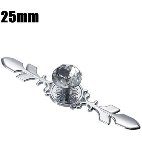 Poignées de placard poignées en boule de verre cristal poignées de garde-robe en forme de diamant raccords d'armoire 25-40mm (1/5)