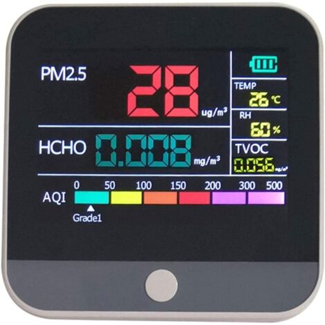 Capteur de détecteur de Moniteur de qualité de l'air intérieur précis - Analyseur de gaz PM2.5 Détecteur de testeur de formaldéhyde TVOC Détecter (1/5)