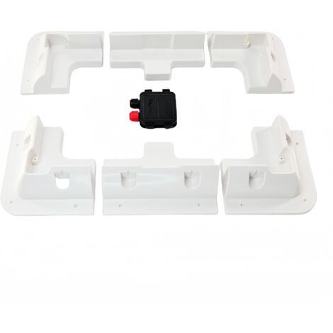 Lot de 7 supports de montage pour panneau solaire, sans perçage, supports de panneau solaire en ABS, kit de support pour toits de camping-car, caravanes, véhicules, camping-cars, garages (White) (1/5)