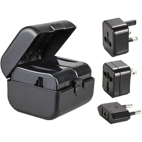 4 Sets Travel Adapter Voltage Converter, Universal Travel Plug All-in-One Adapter with EU USA UK AU Plug Global Travel Power Charger Socket Converter (1/4)