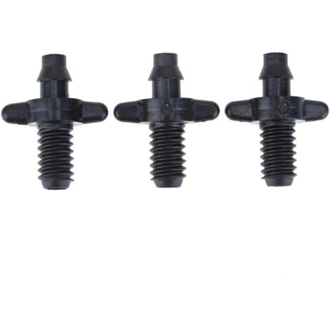 Soldes 50pcs Pvc Flexible Connecteur Simple Barbelé 4 / 7mm Robinet Connecteur Pour Irrigation Goutte À Goutte D'arrosage De Jardin Outils 6mm