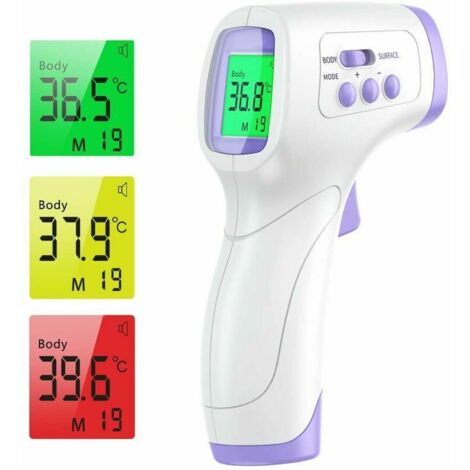 Nazalus-Vente chaude-Thermometre Frontal Adulte, Thermometre Frontal Infrarouge, Thermomètre san Contact Adulte Objet, Thermometre infrarouge avec Alerte Fièvre, Écran LCD et Fonction Mémoire. Thermom (1/4)