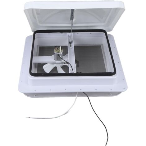 Évent de Toit pour Camping-Car de 14 Pouces, évent de Toit Universel avec Ventilateur Réversible 12V pour Ventilation de Camping-Car (1/5)