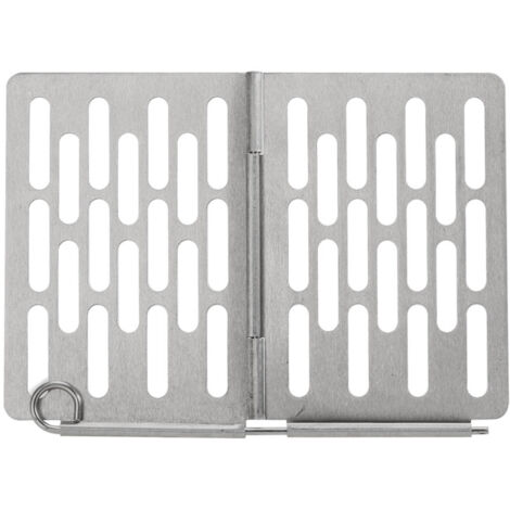 Plaque de barbecue pliante de camping extérieur en acier inoxydable, gril de barbecue portable, 22,5 16cm (1/5)