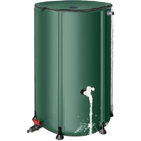Récupérateur d'eau de pluie 100 litres – Système pliable avec filtre et robinets – Construction en fibre de verre renforcée – Anti-fuite (1/4)