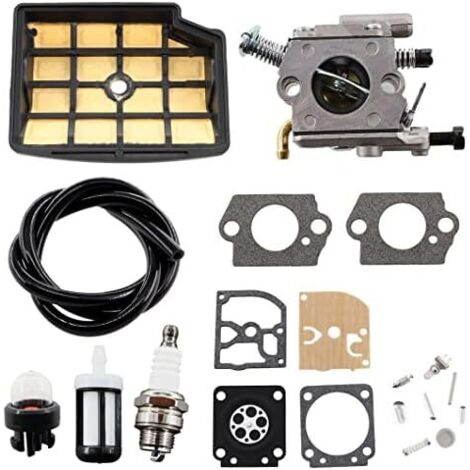 Carburateur pour tronçonneuse Stihl 020 020T MS200 MS200T – Remplace Zama C1Q-S126 – Kit de réparation complet avec bougie d'allumage