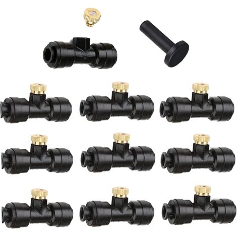 10pcs Système de pulvérisation 1 / 4 bouchon de siège rapide buse de pulvérisation en laiton basse pression (1/5)