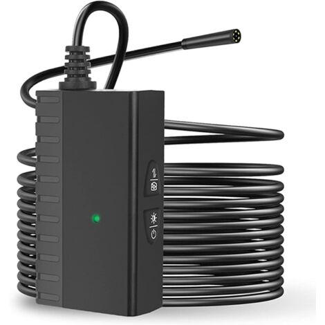 Caméra d'inspection endoscopique de 8 mm, 6 LED réglables, Batterie au Lithium 1200mAh, Endoscope numérique HD 1944P, caméra d'inspection étanche IP67, avec 6 lumières LED (1/5)