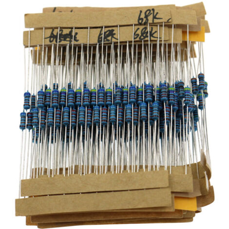 300Pcs 1 / 4W 1% De Resistances De Film De Carbone Kit De 10 A 1 M Ohm 30 Valeurs Resistances En Metal Avec Etiquetees Individuellement, 300 Pcs (1/5)