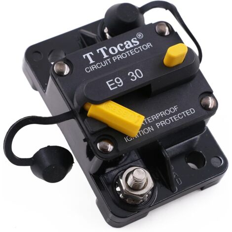 30 Amp 12V- 48V DC Disjoncteur de voiture commutable réinitialisation manuelle pour Le bateau Moteur à tambour Marin RV Caravan Pièces du système solaire 30A (1/5)
