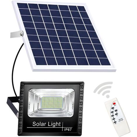 Projecteur solaire 100W-800W étanche IP67 – Lumière de sécurité 6000K – Détection crépusculaire – Installation facile pour extérieur