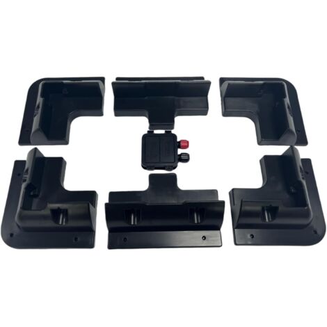 Lot de 7 supports de montage pour panneau solaire, sans perçage, supports de panneau solaire en ABS, kit de support pour toits de camping-car, caravanes, véhicules, camping-cars, garages (Black) (1/5)