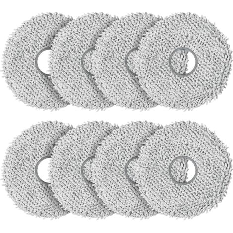 Lot de 8 chiffons de nettoyage de rechange pour aspirateur robot Eureka J15 Pro Ultra, ensemble d'accessoires de remplacement pour tampons de nettoyage rotatifs (1/5)