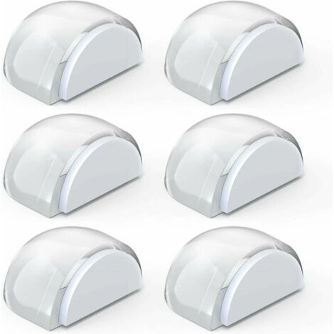 Nazalus-Vente chaude-Butées de Porte Transparentes Stop-Porte Adhésif au Sol et Parquet, Butoirs de Porte Protection de Portes et Murs, 6pcs (1/5)