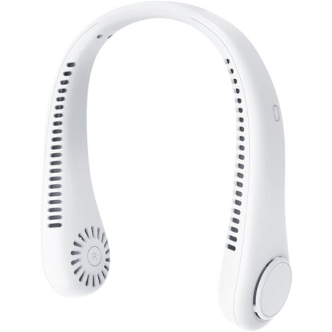 Ventilateur de Cou, Mini Ventilateur a main, USB Leafless Fan, 3-Speeds, Rechargeable 15 Heures de Travail, Portable Ventilateur Nuque pour Bureau Domicile Voyage En Plein Air (1/4)