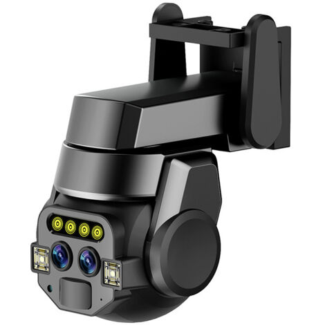 Caméra de sécurité 6 MP, Caméra WiFi 2,4 G avec Double Objectif, Zoom 10X, Vision Nocturne, Détection Humaine AI, Caméra de Surveillance Extérieure pour Contrôle de L'application (1/5)