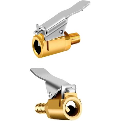 2pcs mandrins à air comprimé avec Adaptateur à Clip, pour gonfleur de Pneu, raccord de Pompe de gonflage (1/5)