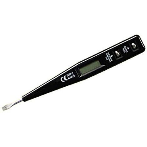 Testeur NuméRique Crayon Tournevis Sonde Testeur de Tension Lumineuse DéTecteur / 12-220V de éLectrique VoltmèTre, Noir (1/5)
