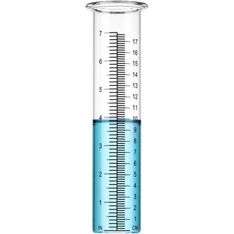 Jauge de pluie de montage de pluviomètre de capacité de 7 pouces (environ 17,8 cm) pour la maison extérieure de jardin de patio (1/5)
