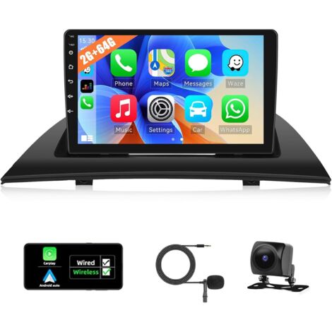 2G+64G Android 13 Autoradio pour BMW X3 E83 2004-2012 avec CarPlay Android Auto 9 Pouces 2 Din Autoradio avec Navi HiFi FM RDS BT RCA WiFi+Canbus+AHD caméra de recul (1/5)