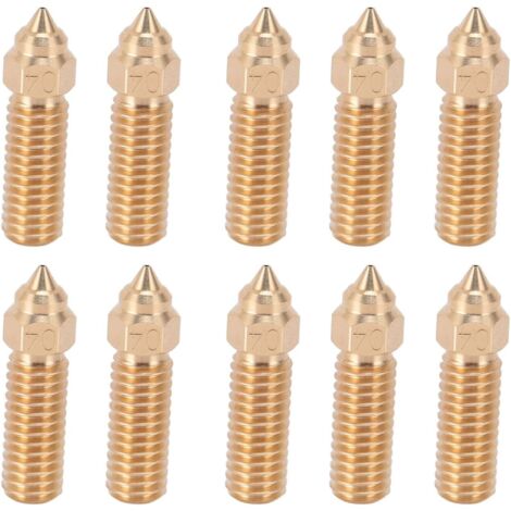 10pcs accessoires d'imprimante 3D pour Creative 3D K1 / K1 Max, buse en laiton 0,4 mm tête de pulvérisation en acier trempé (1/5)