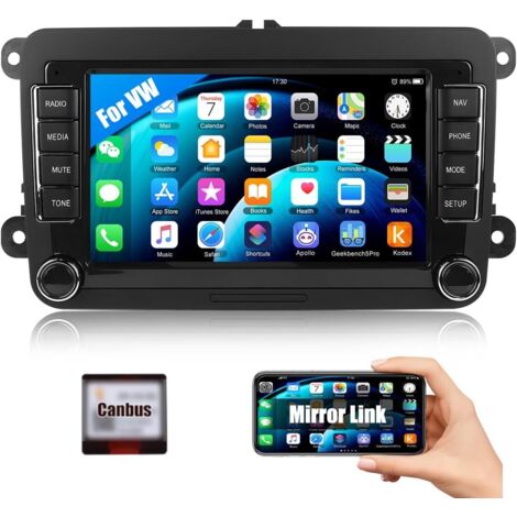 Autoradio Android 13 1+32Go pour VW Golf 5 Polo Skoda – Écran 7 pouces – GPS WiFi Bluetooth USB FM RDS EQ – Commande au volant (1/5)