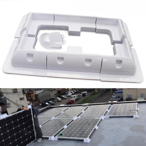 Supports de panneau solaire ABS – Équerre de fixation d'angle sans perçage – Kit de montage pour toit, camping-car, bateau – Couleur blanche